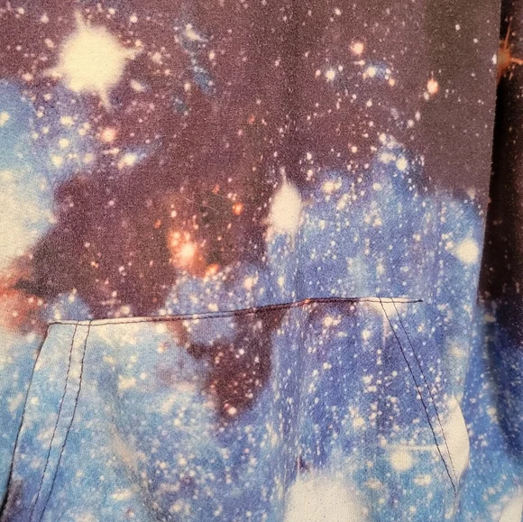Galaxy Pullover Hoodie Girls Large - Picture 3 of 3